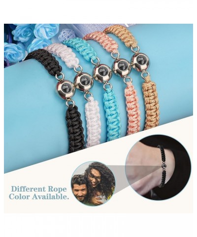 Custom Photo Bracelet, Picture Bracelet Personalized Photo, Circle Photo Bracelets with Picture Inside,Braided Projection Bra...