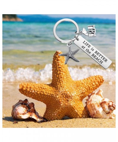 Summer Beach Jewelry LIFE is BETTER at the BEACH Charm Bracelet Best Gift for Beach Lover Charm keychain $7.40 Bracelets