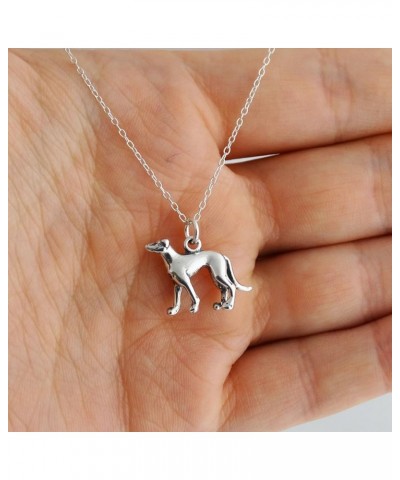 Sterling Silver 3D Dog Breed Necklaces 3D GREYHOUND $14.00 Necklaces