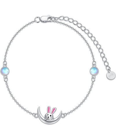 Elephant/Bunny/Pig/Ankh Adjustable Bracelets 925 Sterling Silver Animals Jewelry Gifts for Women Girls Mom Daughter Niece Bun...