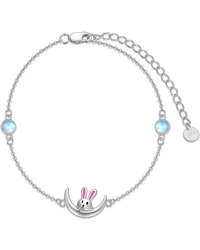 Elephant/Bunny/Pig/Ankh Adjustable Bracelets 925 Sterling Silver Animals Jewelry Gifts for Women Girls Mom Daughter Niece Bun...