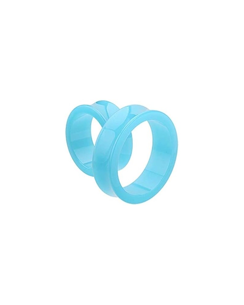 Supersize Neon Colored Acrylic Double Flared Ear Gauge Tunnel Plug Earrings 1-3/4" (44mm), Light Blue $11.48 Body Jewelry