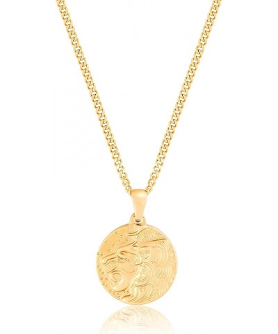 Lion of Judah - Gold Plated Pendant Necklace - Waterproof - Curb Chain Necklace Gold $14.35 Necklaces