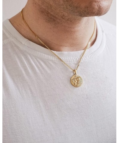 Lion of Judah - Gold Plated Pendant Necklace - Waterproof - Curb Chain Necklace Gold $14.35 Necklaces