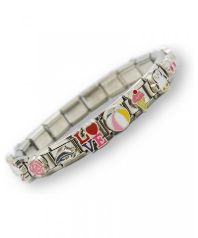 Stylish Italian Charm Bracelet, 18 charm bracelet with unique designs. 6.9 inches long, interchangeable charms… $12.47 Bracelets