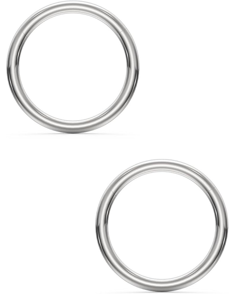 Nose Rings Hoops Surgical steel 18G 16G Septum Jewelry Hoop Earrings lip Rings,Clicker Nose Hoop Rings 6mm 8mm 10mm 12mm 14mm...