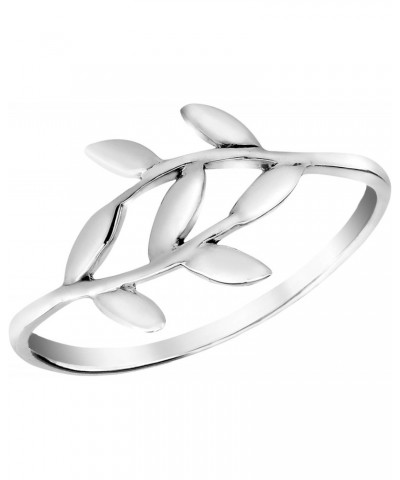 Beautiful Olive Branch .925 Sterling Silver Wrap Around Ring $11.32 Rings