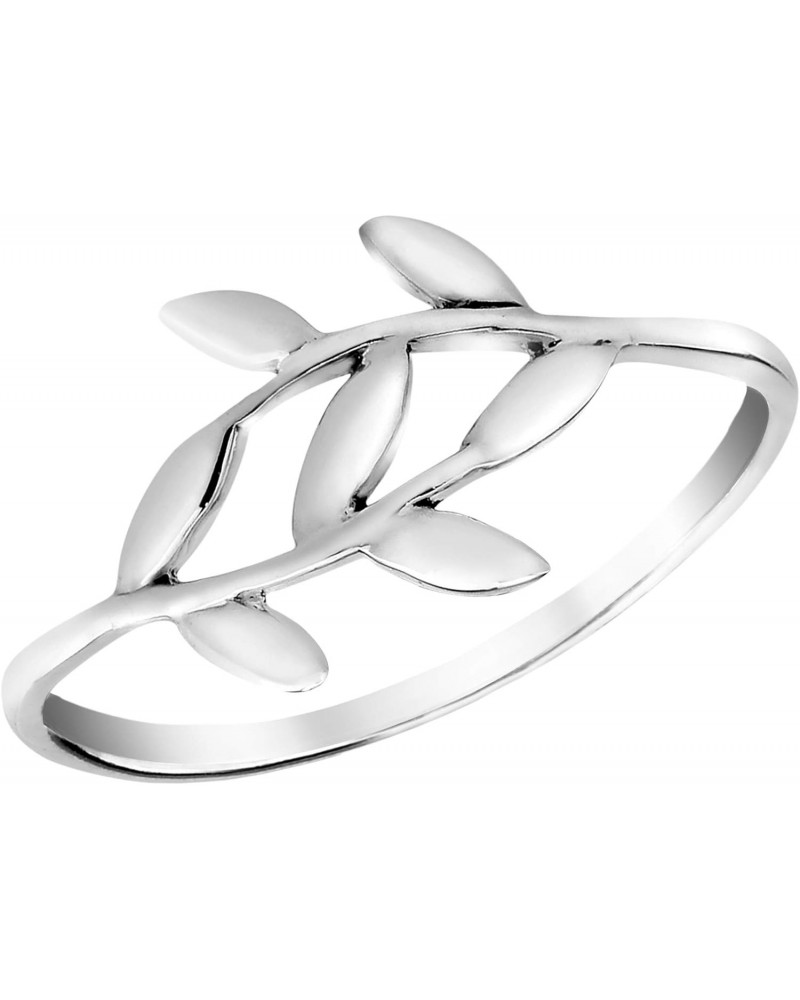 Beautiful Olive Branch .925 Sterling Silver Wrap Around Ring $11.32 Rings