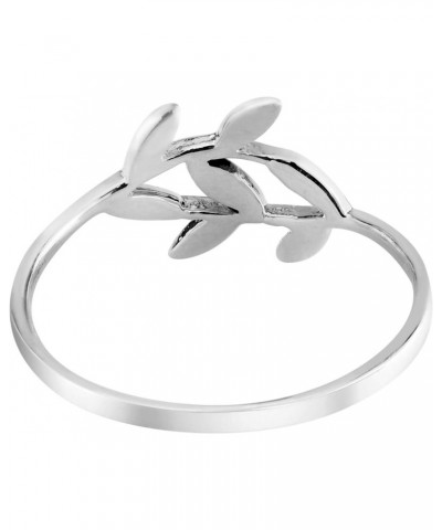 Beautiful Olive Branch .925 Sterling Silver Wrap Around Ring $11.32 Rings