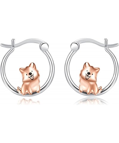 Duck/Cow/Pig/Dog/French Bulldog/Mushroom/Otter/Stingray 925 Sterling Silver Hoop Earrings Hypoallergenic Cute Animal Jewelry ...