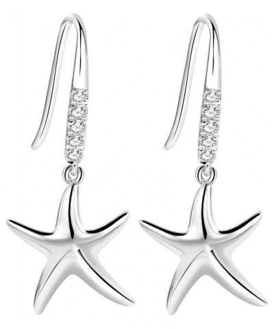 Starfish Drop Dangle Moissanite Earrings for Women, Lab Grown Diamond Fashion 925 Sterling Silver Hook Earrings $26.95 Earrings