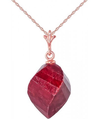 14k Solid Gold Necklace Twisted Briolette Ruby Rose Gold 20.0 Inches $123.84 Necklaces