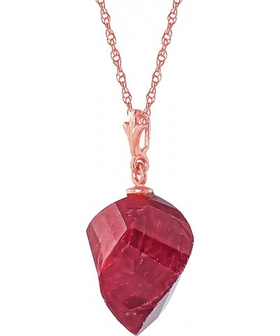 14k Solid Gold Necklace Twisted Briolette Ruby Rose Gold 20.0 Inches $123.84 Necklaces