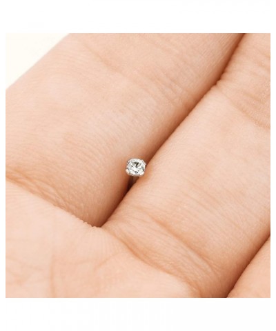 20GA F136 Implant Grade Titanium Prong Set CZ Crystal Nose Screw Black $7.01 Body Jewelry