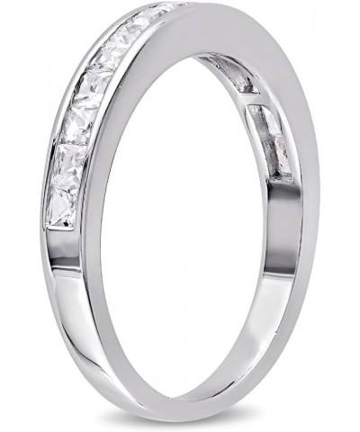 3/4 Carat (ctw) Lab-Created White Sapphire Wedding Anniversary Band Ring in Sterling Silver $35.23 Rings