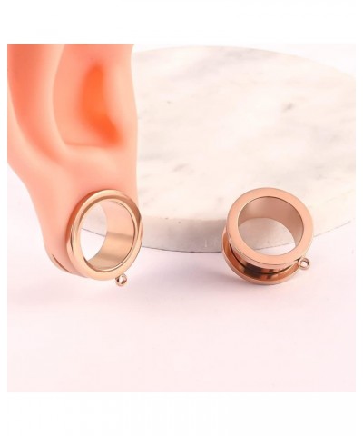 4PCS 6mm-30mm Fashion Ear Piercing Tunnels DIY Ear Gauges 316 Stainless Steel Hypoallergenic Earrings Plugs for Ears Expander...