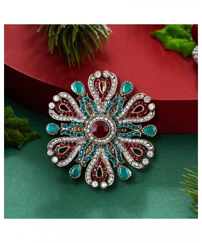 Vintage Gold Christmas Flower Pins and Brooches for Women Girls, B02A $8.08 Brooches & Pins