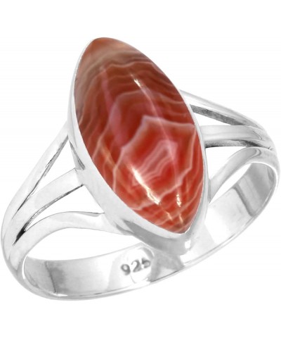 925 Sterling Silver Statement Ring for Women 8x16 Marquoise Gemstone Handmade Jewelry for Gift (99108_R) Botswana Agate $20.9...