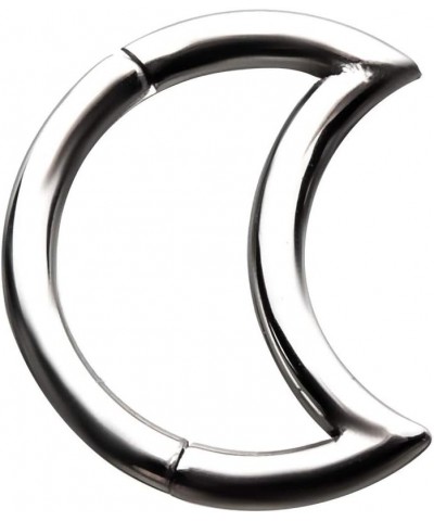 16-18GA Stainless Steel Crescent Moon Shaped Cartilage Helix Daith Hinged Segment Ring 18GA (1mm) $11.48 Body Jewelry