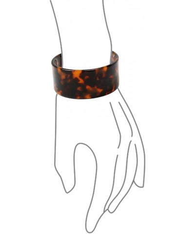 Fashion Statement Brown Golden Acrylic Marbled Leopard Tortoise Shell Wide Or Narrow Cuff Bangle or Oval Chain Link Bracelet ...