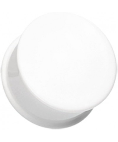 Basic Acrylic Single Flared Ear Gauge Plug (Sold by Pair) 1", White $9.35 Body Jewelry