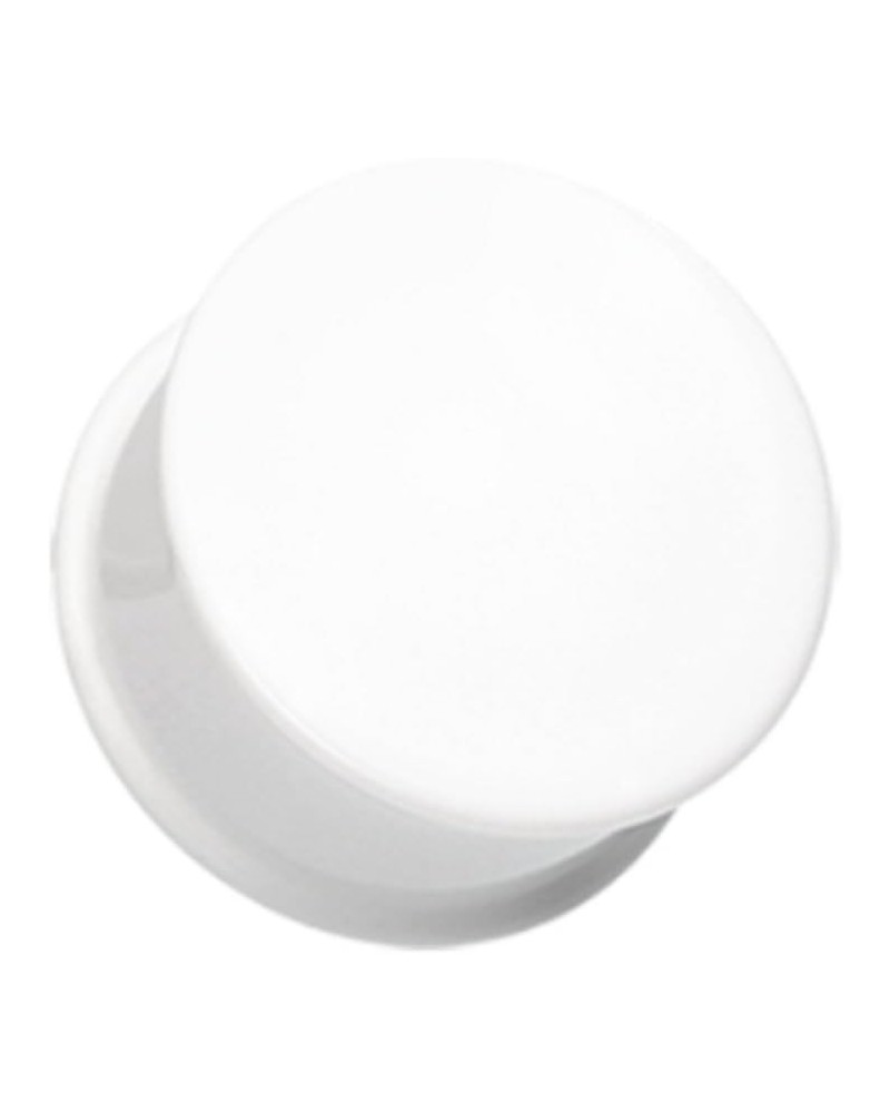 Basic Acrylic Single Flared Ear Gauge Plug (Sold by Pair) 1", White $9.35 Body Jewelry