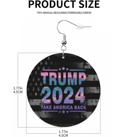 Trump 2024-Take Back Timeless Leather Hoop Earrings Classic Elegance $9.40 Earrings