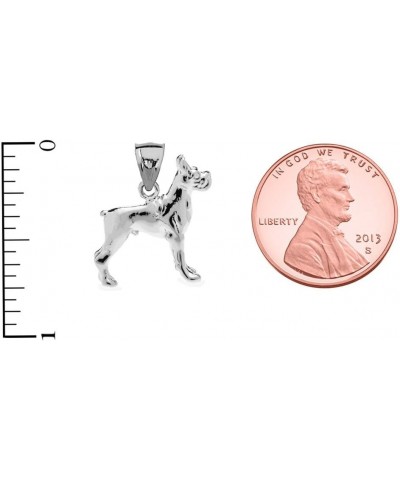 Sterling Silver 3D Boxer Dog Charm Pendant Necklace 20 Inches $16.00 Necklaces