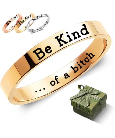 Rings for Women Engraved Ring Inspirational Motivational Be Kind Funny Gift Gold Color 8 $14.08 Rings