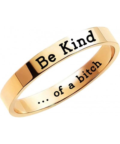 Rings for Women Engraved Ring Inspirational Motivational Be Kind Funny Gift Gold Color 8 $14.08 Rings