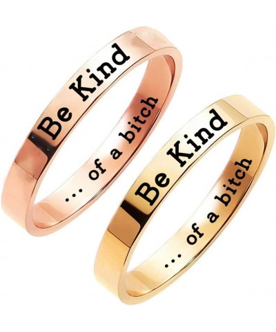 Rings for Women Engraved Ring Inspirational Motivational Be Kind Funny Gift Gold Color 8 $14.08 Rings