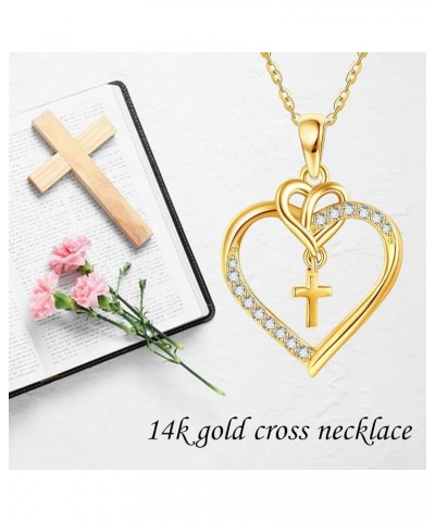 14k Gold Infinity Heart/Hamsa Hand/Music Note/Claddagh/Horn Necklace Infinity Heart Jewelry Gifts for Women Girls Heart Cross...