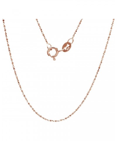 Jewel Zone US Sterling Silver 16" - 18" Length Italian Crafted Sparkle Chain Necklace - 0.88mm $10.59 Necklaces