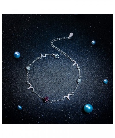 Constellation Zodiac Bracelet Cubic Zirconia Zodiac Sign Bracelet 925 Sterling Silver Birthstone Astrology Horoscope CZ Brace...