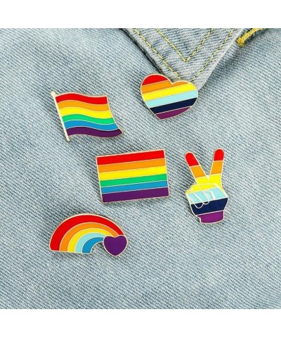 Cute Enamel Pin Set Lapel Pins Brooches Cartoon Brooch Badge Pins for Clothes Bags Backpack for Women Rainbow STY2 $8.25 Broo...