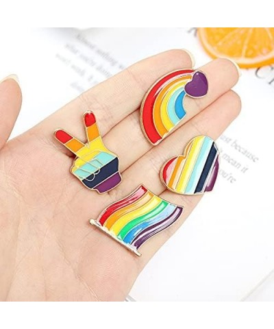 Cute Enamel Pin Set Lapel Pins Brooches Cartoon Brooch Badge Pins for Clothes Bags Backpack for Women Rainbow STY2 $8.25 Broo...