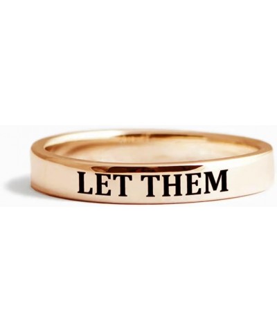 Let Them Ring - Let Them Stainless Steel Engraved Ring Jewelry for Women, Besties, Sisters, Best Friends, Self Worth Motivati...