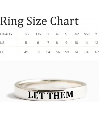 Let Them Ring - Let Them Stainless Steel Engraved Ring Jewelry for Women, Besties, Sisters, Best Friends, Self Worth Motivati...