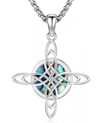 Wiccan Jewelry Celtic Knot Necklace 925 Sterling Silver Celtic Jewelry for Women & Men Star of David Necklace Pentagram Prote...