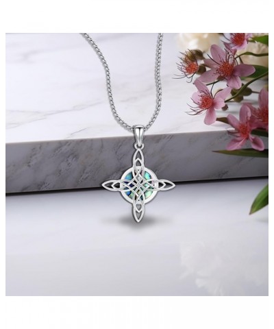 Wiccan Jewelry Celtic Knot Necklace 925 Sterling Silver Celtic Jewelry for Women & Men Star of David Necklace Pentagram Prote...