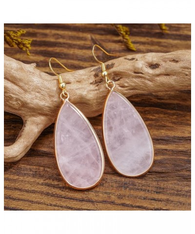 Women Natural Stone Earrings Unique Healing Gemstone Energy Hypoallergenic Lightweight Dangle Drop Earrings Multiple Styles E...