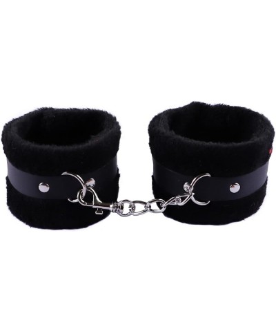 Fluffy Plush Handcuff Bracelet Soft Plush Fur Wrist Binding Cuff Bracelets with Detachable Leash Chain Cosplay Cuffs Prop Acc...