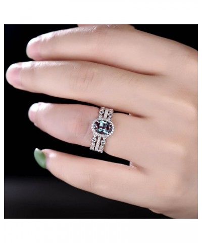 Women's Rings 925 Sterling Silver Promise Wedding Ceremony Vintage with Diamond Created Cocktail Promise Ring T Blue 7 $4.05 ...