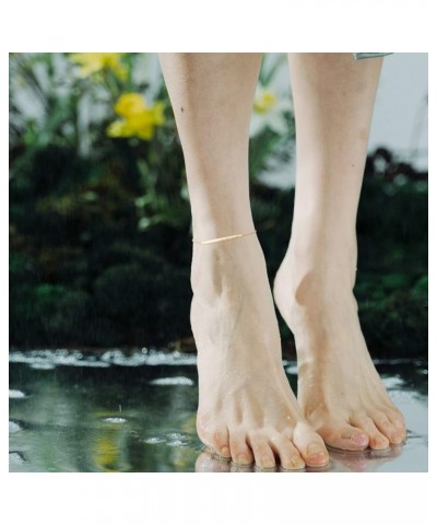 Anklet for Women Gold Chain 14K Gold Plated Dainty Boho Beach Summer Simple Foot Jewelry Ankle Bracelet for Girls Tube $8.15 ...