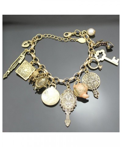 Vintage 2pcs Fairy Tale Movie Lucky Myth Charms Friendship Cuff Bangle Bracelet Wicca Gift Vintage Gold $9.34 Bracelets