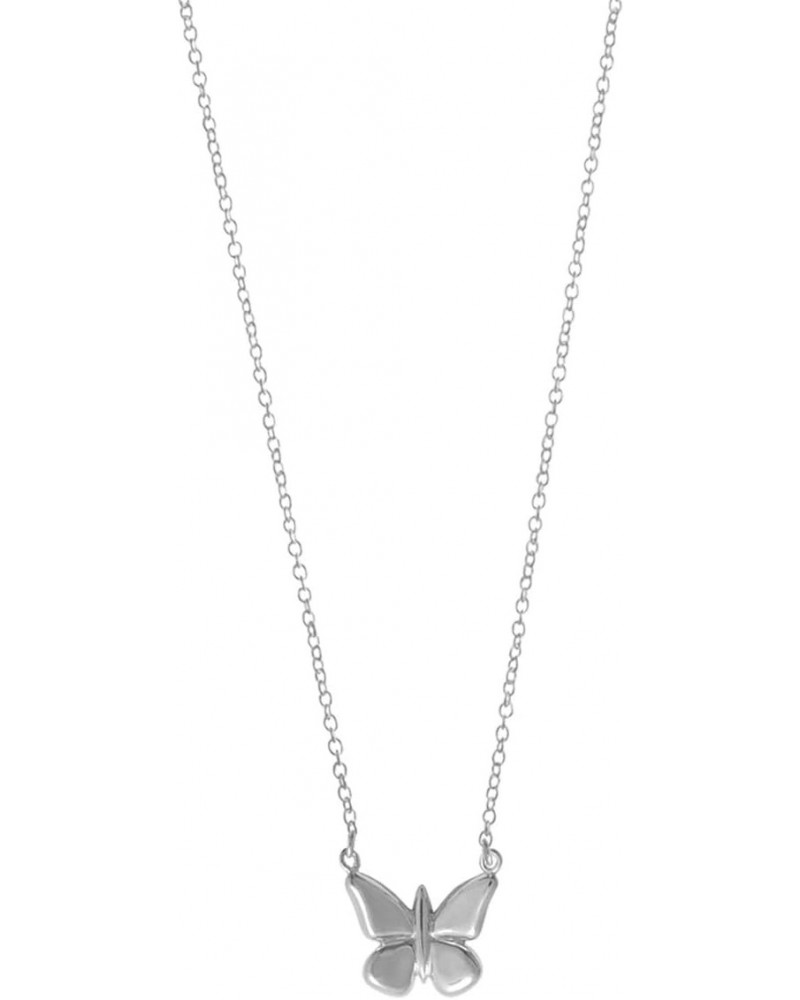 Jewelry Sterling Silver Butterfly Necklace, 18 Inches $18.62 Necklaces