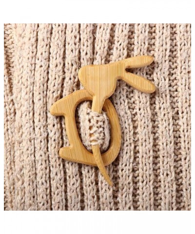 Wooden Brooch Pins for Women,Cute Animal Personality Pin,Brooch Pin with Wooden Animal Pattern Badge Decor Pins for Jackets, ...