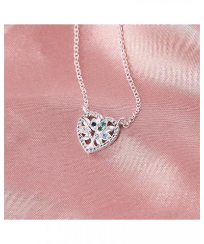 14K Gold Plated Cubic Zirconia Heart Necklace, Cute Dainty Love Pendant Necklaces for Women Tree of Life $7.07 Necklaces