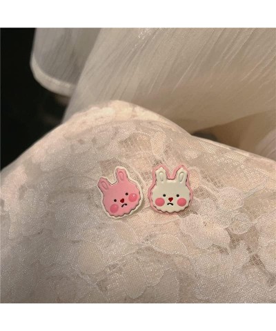 Lovely Rabbit Earrings for Women Girls Easter Jewelry, S925 Cute Bunny Egg Easter Dangle Earrings for Spring Holiday Pink $5....