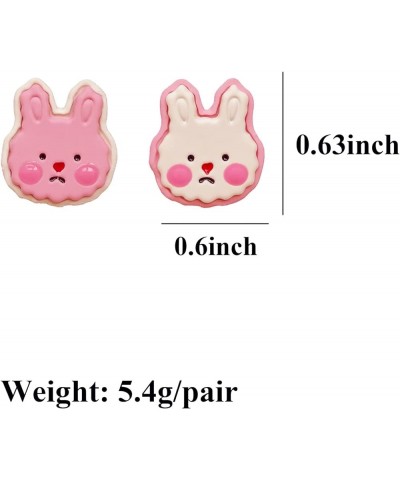 Lovely Rabbit Earrings for Women Girls Easter Jewelry, S925 Cute Bunny Egg Easter Dangle Earrings for Spring Holiday Pink $5....